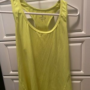 Athleta neon yellow top with flowy back size S